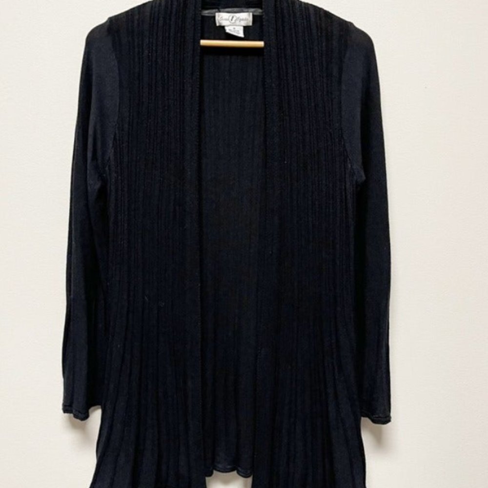 Viscose Blend Ribbed Cardigan Size M